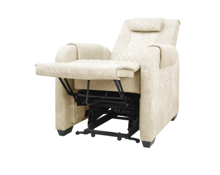 Массажное кресло реклайнер с подъемом FUJIMO LOUNGE UP F7003 ULFL Айвори (Orlando 1)
