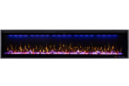 Линейный биокамин Mercury 74 LED RF